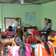 Teaching volunteering program to women at the women center in Nepal